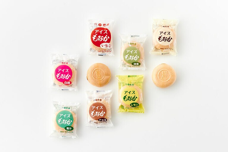 巴屋「アイスもなか ミルク」150円、そのほか各160円(50g)／広島県
