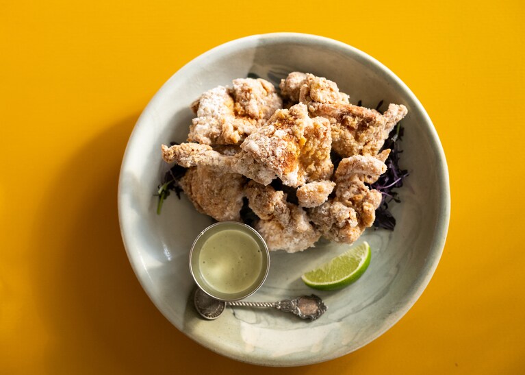 自家製のサルサヴェルデでほんのりスパイシーに。