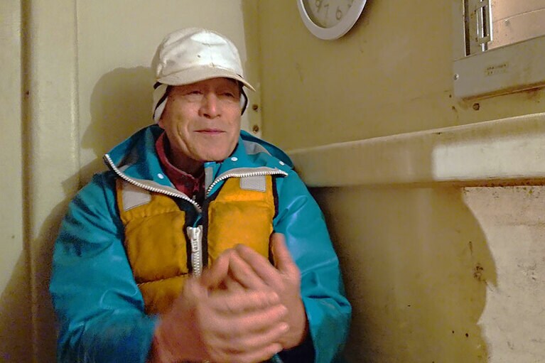 ジェントルでかっこいい、鹿渡島定置社長の酒井秀信さん。