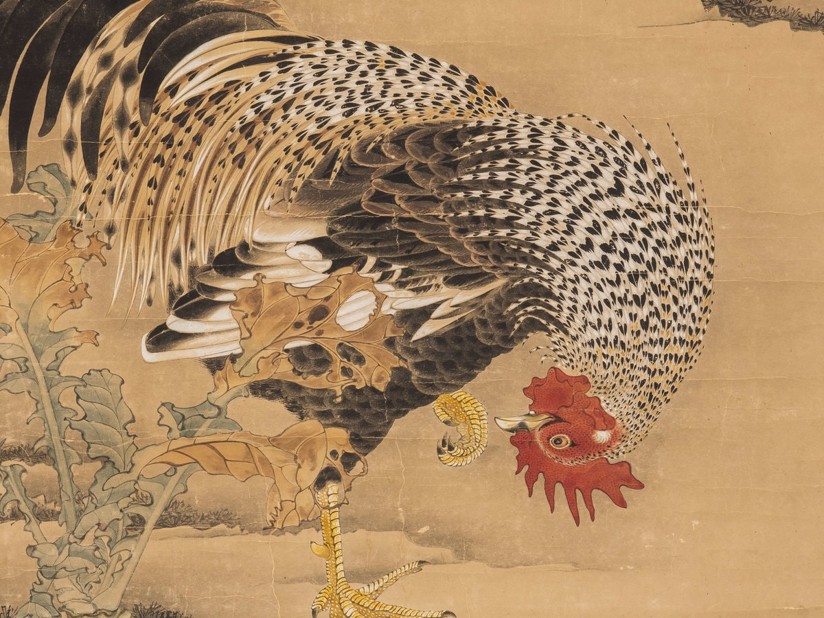 辻 画家 (鹿児島大学) の絵 二羽のニワトリ 【公式通販】