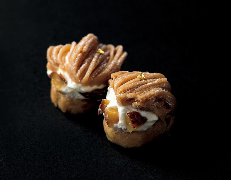 和菓子屋のモンブラン〜小波〜 972円(1箱9個入)／鎌倉五郎本店 大丸東京店