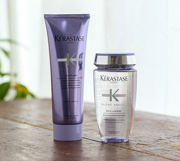 左から：ソワン シカフラッシュ 250mL 4,200円、バン ルミエール 250mL 3,200円／ケラスターゼ