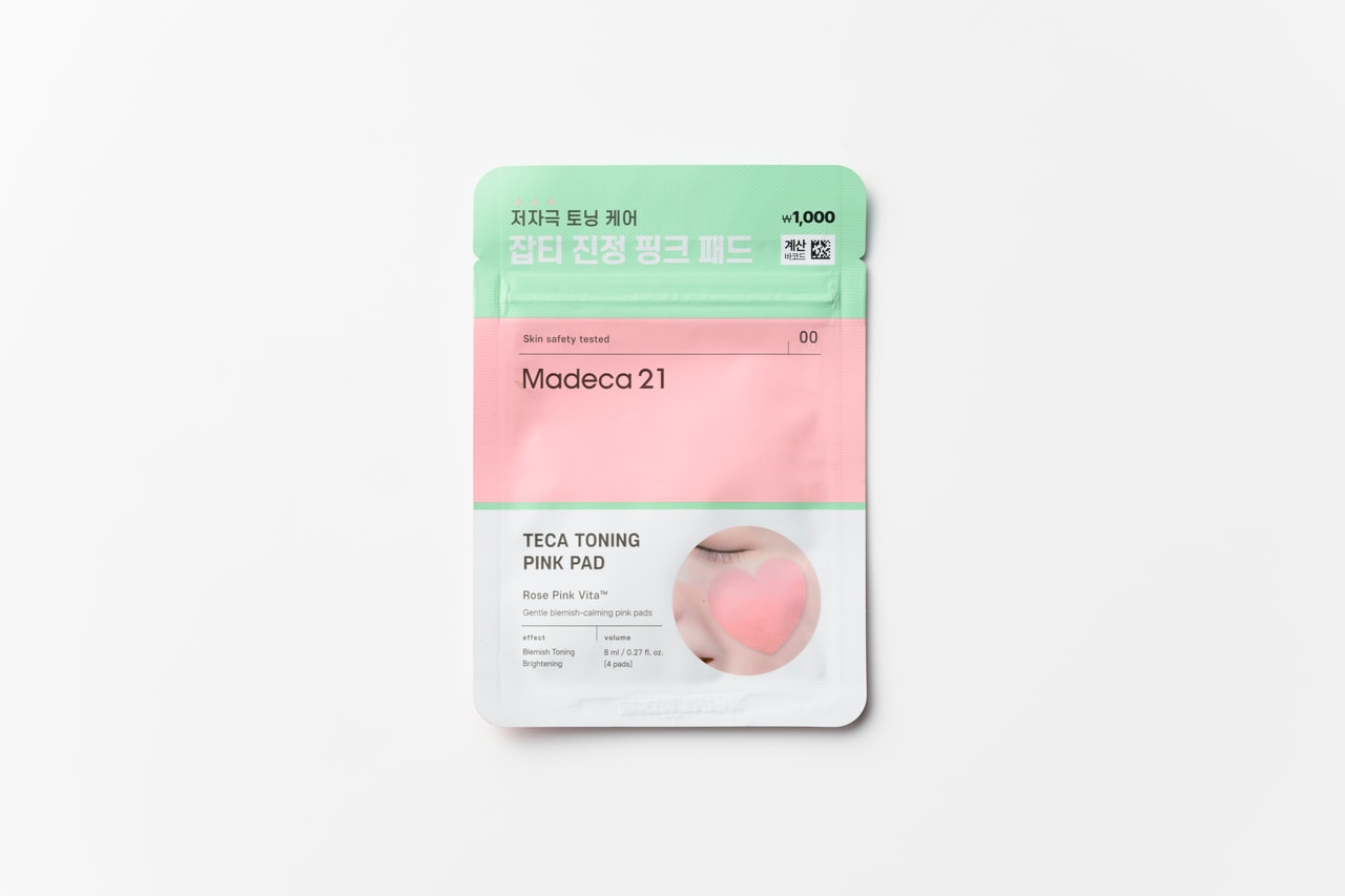 マデカ21 テカ トーニング ピンク バッド 4枚入り 1,000ウォン（2026年4月24日時点の換算レートで107.75円）。