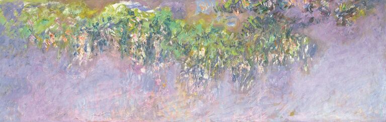 クロード・モネ《藤》1919-1920 年頃 油彩／カンヴァス マルモッタン・モネ美術館、パリ © musée Marmottan Monet