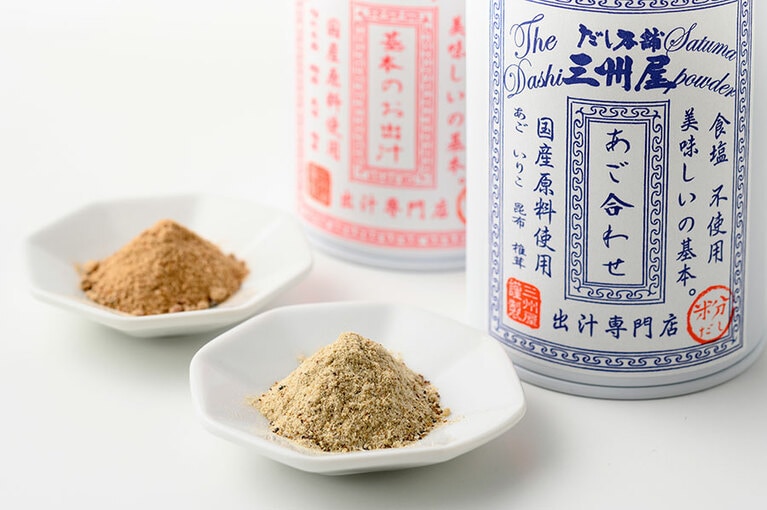 三州キュー・エル「基本のお出汁、あご合わせ」各918円(50g)／鹿児島県