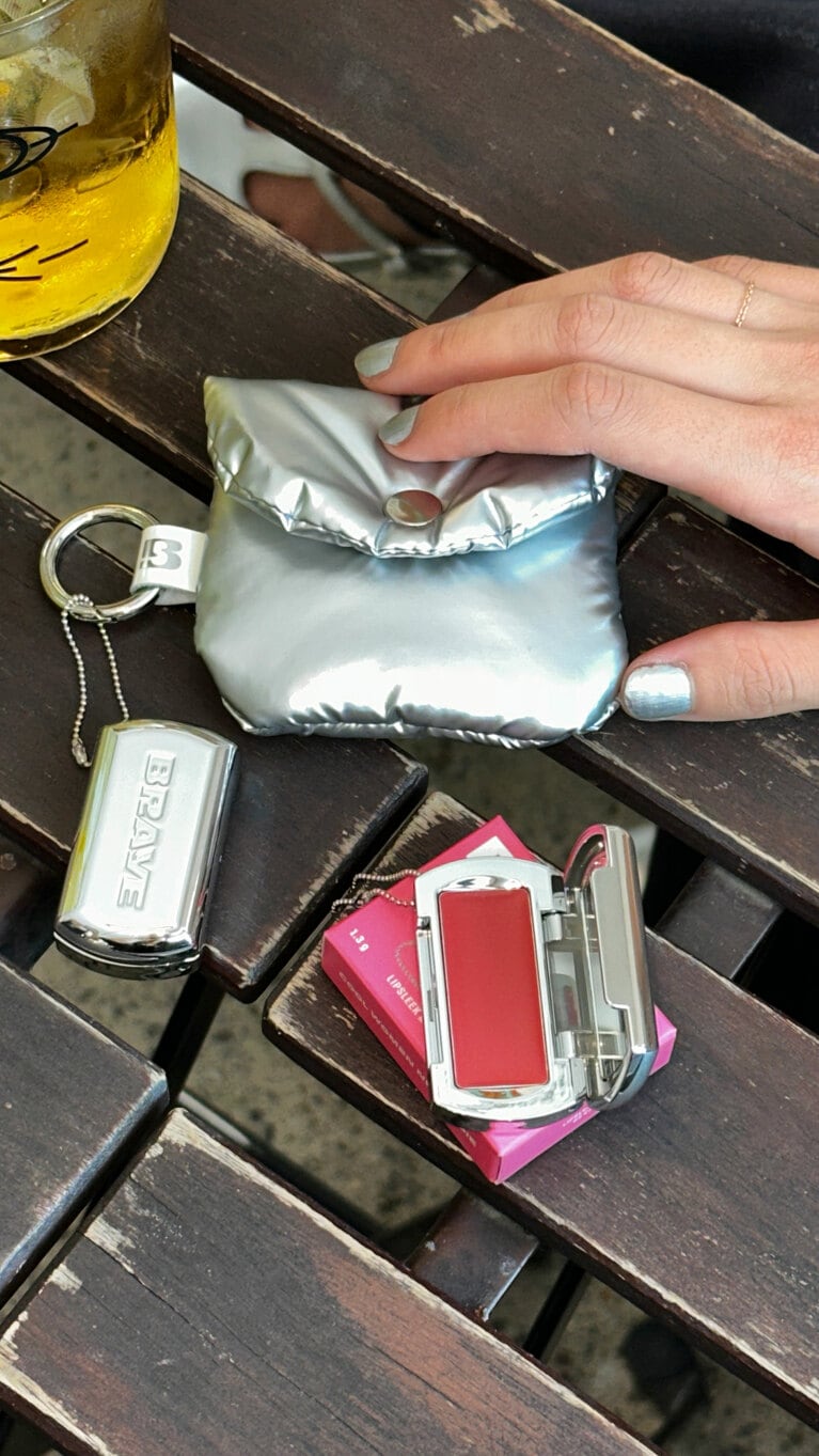 小物入れに付けたところ。