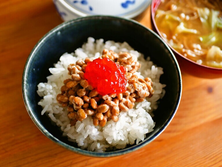 8月22日　すじこ納豆のっけごはん。