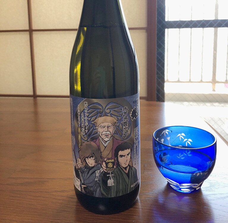 GWまで我慢ならず購入してしまった……！　チョイスしたのは茨城県の日乃出鶴(蔵元：井坂酒造店)。助さん格さんは松本零士キャラだが、黄門様は、ドラマの初代黄門様である東野英治郎に激似というバランスが決め手。味も爽やか。「名将銘酒47撰」、全国制覇しようと企み中である。
