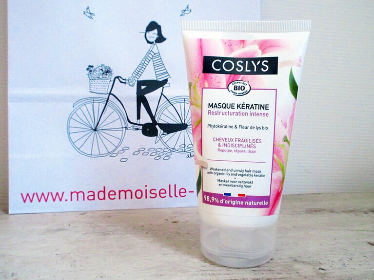【Masque kératine COSLYS】髪に潤いを与えてくれるマスク 150ml 13.90ユーロ。