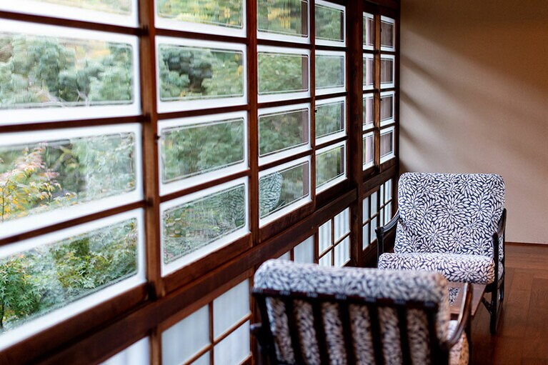 一面に緑が広がっているので森林浴気分でほっとひと息。