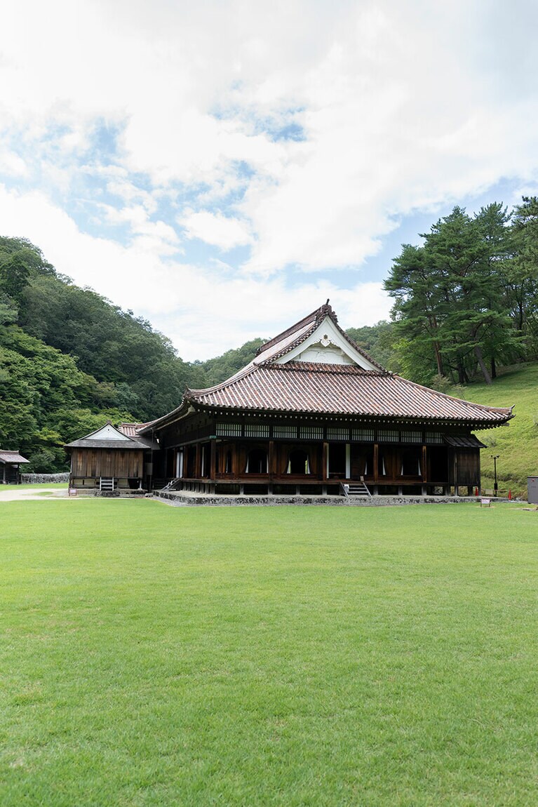 国宝の旧閑谷学校の講堂。江戸時代に創建された、現存する世界最古の公立学校。