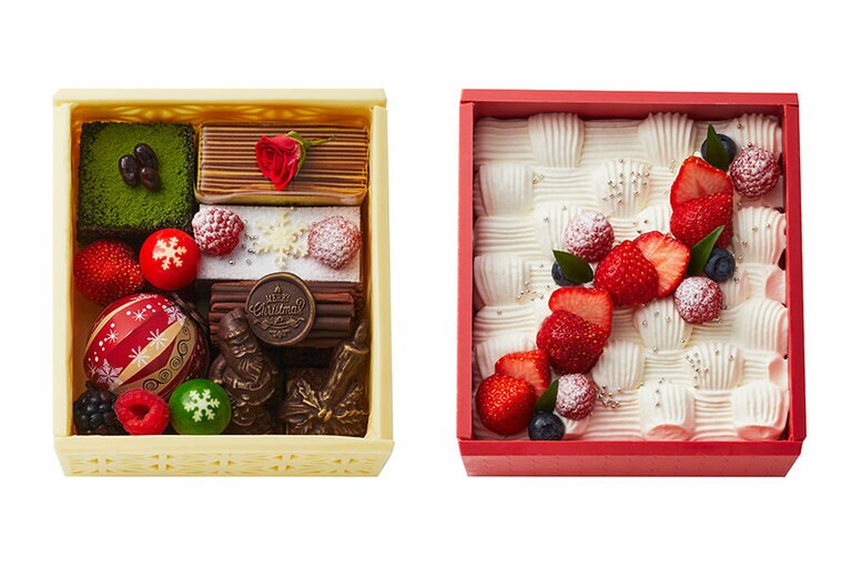 (左)玉手箱 一の重／(右)玉手箱 二の重。