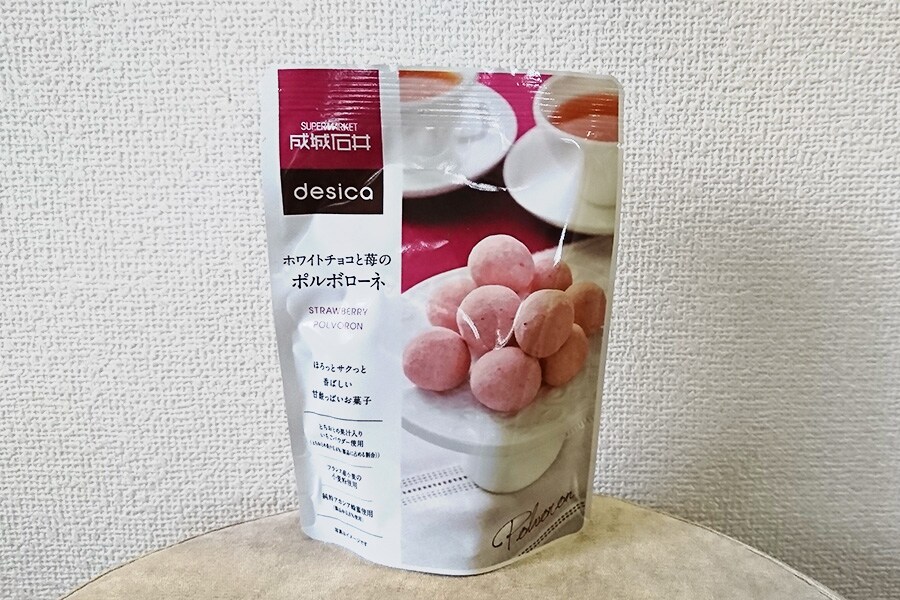 ホワイトチョコと苺のポルボローネ 90g 399円／成城石井desica