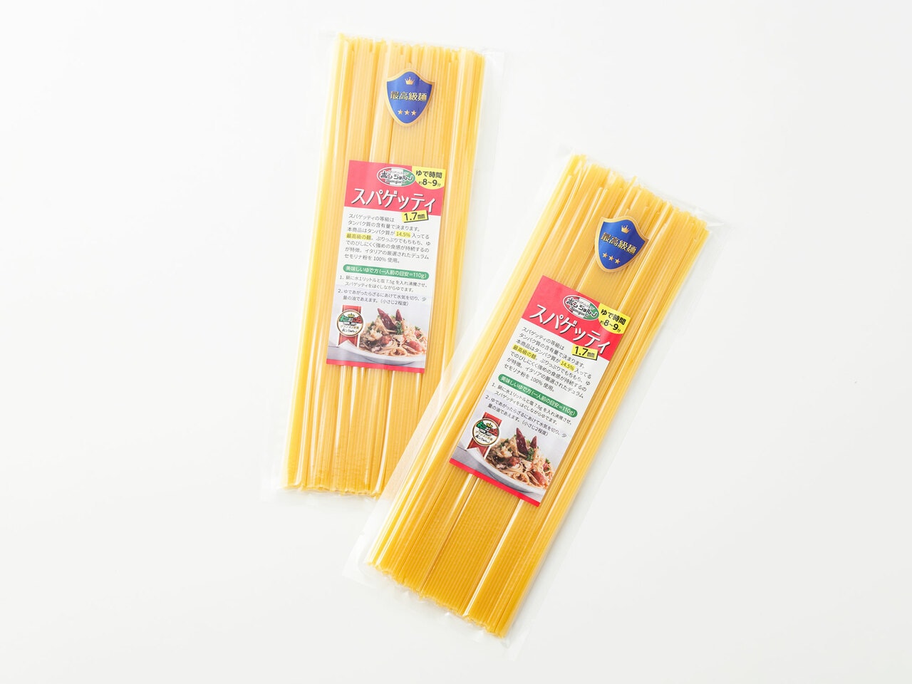 ボンジョルノ スパゲッティ 各110g 195円／ボンジョルノ