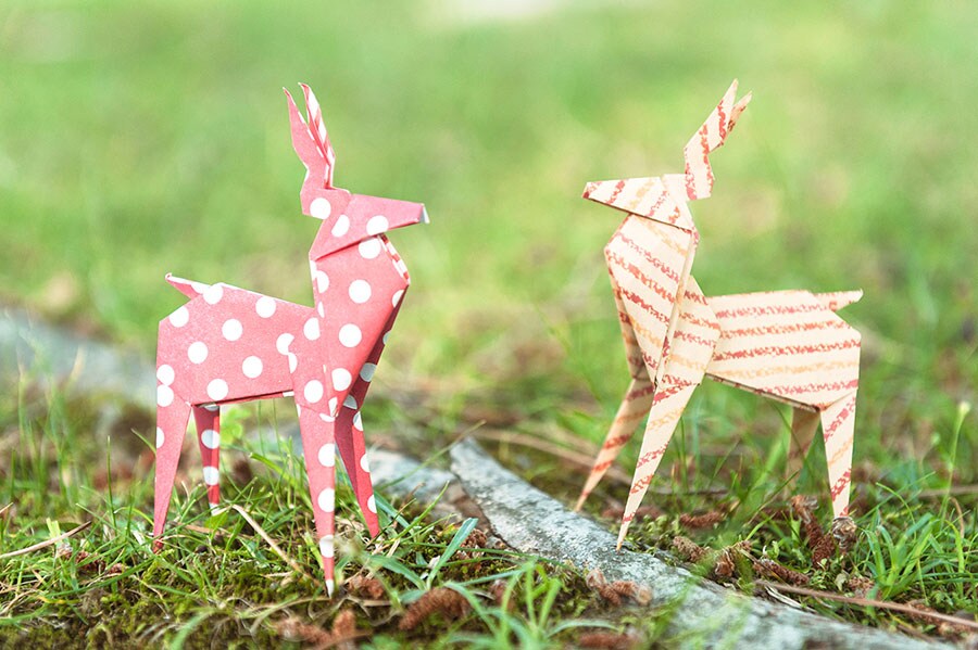 ロビーではキュートな折り紙の鹿がお出迎え。