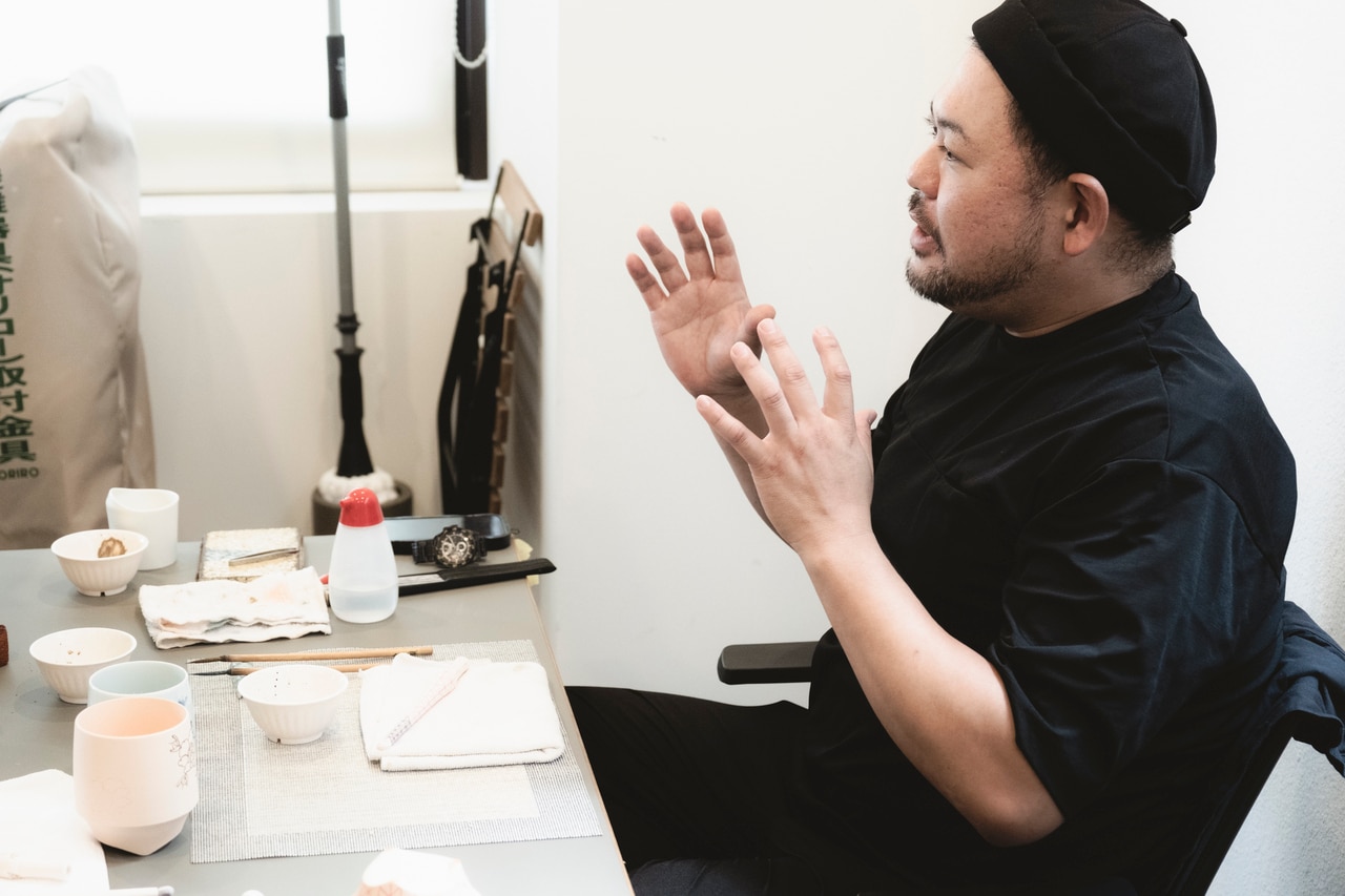 文翔窯の職人 森田 文一郎さん。