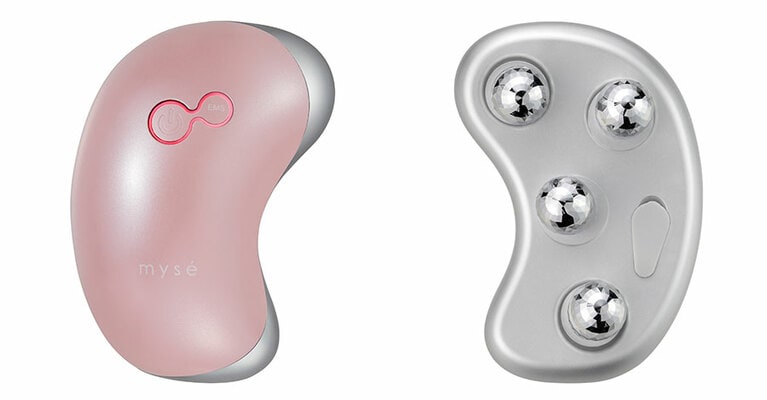 操作はシンプル。気になる部位に本体の突起部分を当て、本体表面にある電源ボタンを押して揉みだしモードスイッチオン。