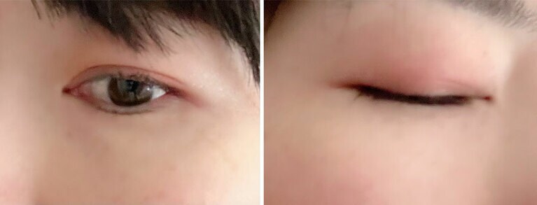 ボルドー色で大人っぽい印象に。