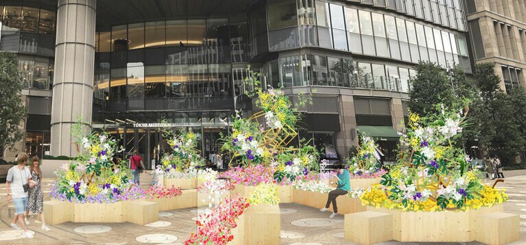 期間後半の4月7日(水)～4月18日(日)は、春の爽やかな陽気をイメージしたホワイト、グリーンを中心としたカラーで彩る。