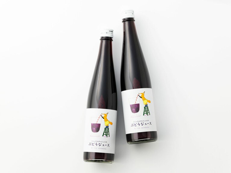 【山梨県】フォックスヴィレッジのぶどうジュース 各500ml 972円／アルプスワイン株式会社