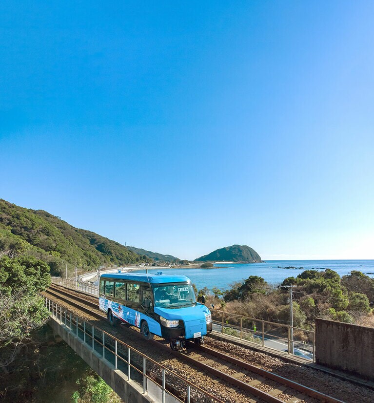 DMVから眺める美しい海岸。