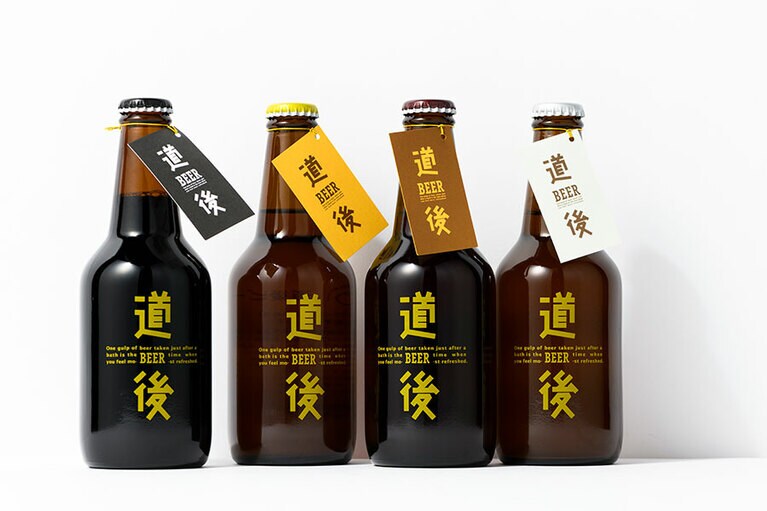 【愛媛県】水口酒造の「道後ビール」各520円(330ml)。左から：スタウト、ケルシュ、アルト、ヴァイツェン。