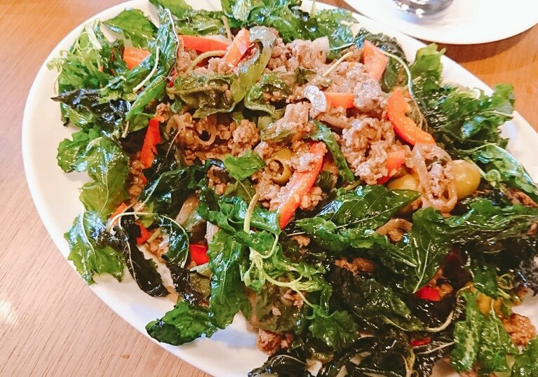 ホーリーバジルもおいしい。これもテラマードレのものだそうだ。