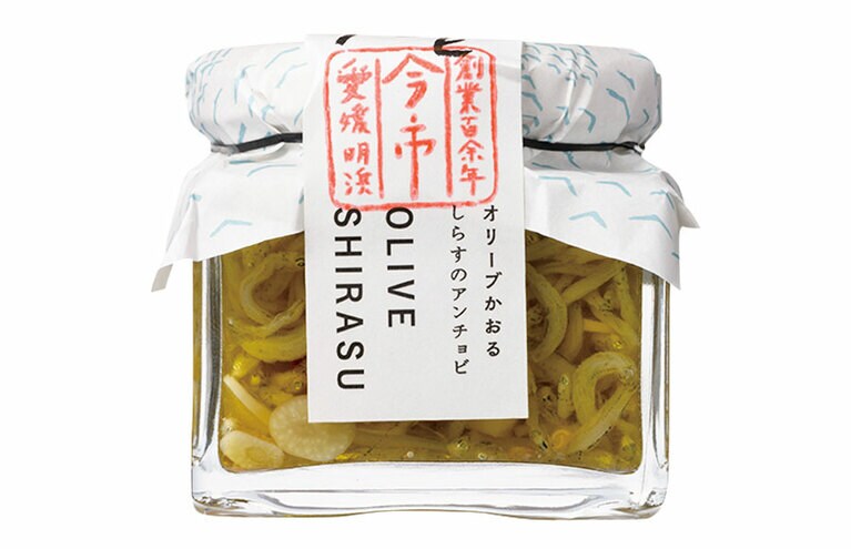 今市水産の「しらチョビ」80g 1,000円。賞味・消費期限：3カ月、通販：可能。