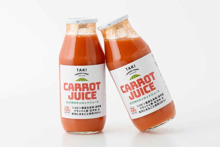 【長崎県】紅天神のキャロットジュース 各180ml 400円／たきキャロットファーム