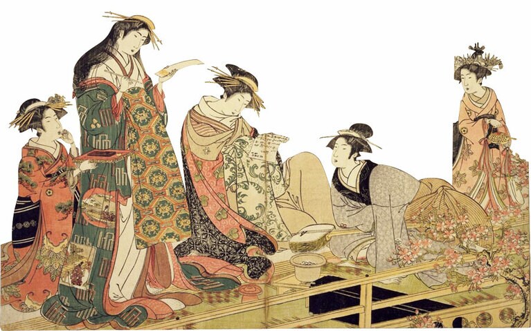 北尾政演『新美人合自筆鏡』／国立国会図書館デジタルコレクション