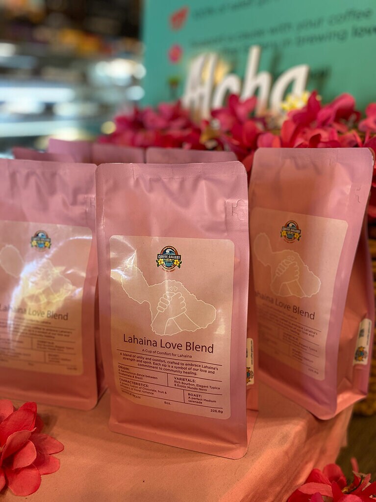 ミディアムローストのブレンド豆「ラハイナ・ラブ・ブレンド」226g 25ドル。