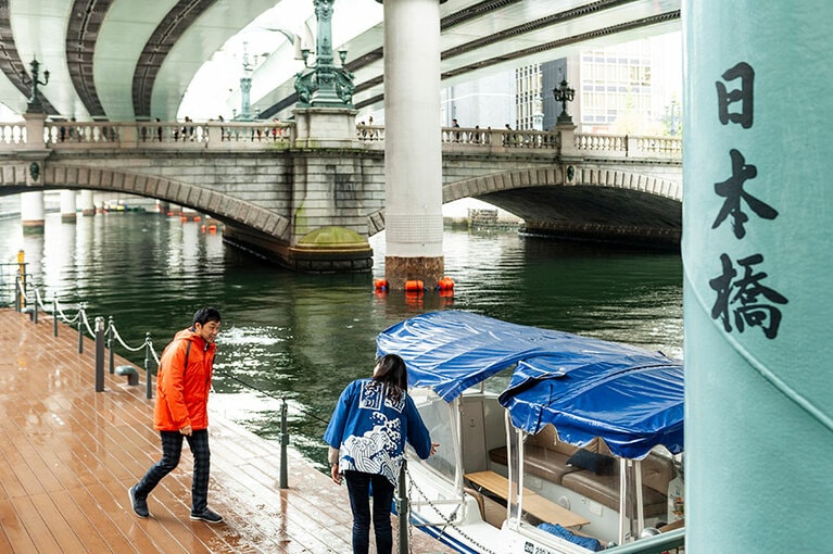エコボートと宮さんがお出迎え。