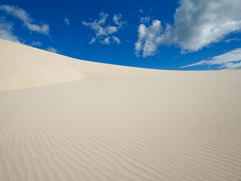 砂丘は変幻自在。島の形も潮流や風によって変わるとか。
