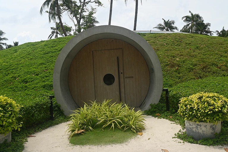 リッツ・キッズの入り口。この扉の向こうには子供が大喜びする世界が。