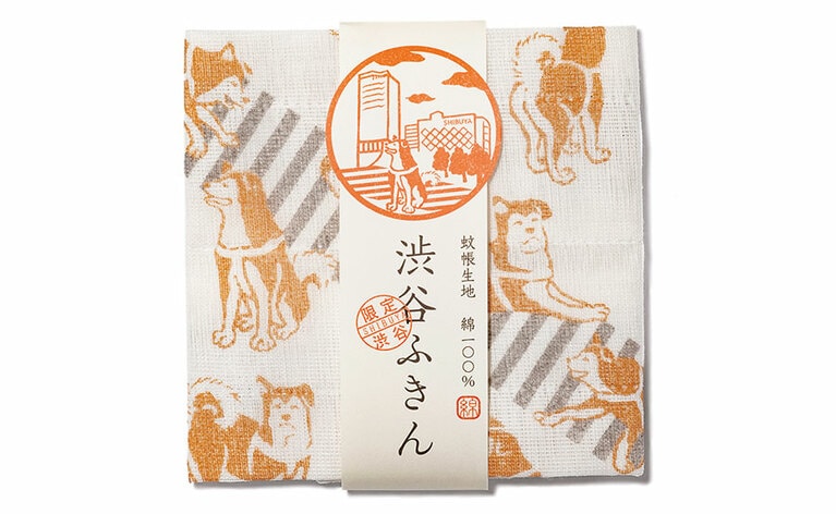 SHIBUYA SKY SOUVENIR SHOP×中川政七商店「渋谷ふきん」1枚 500円。