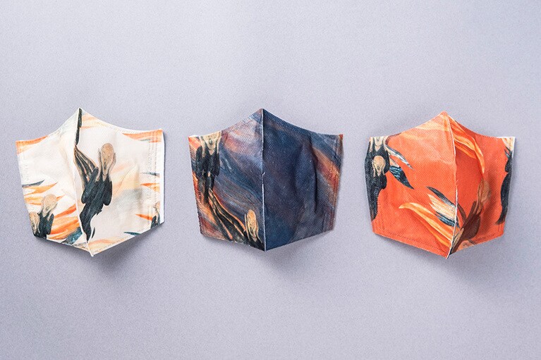 「看我臉色True Colors」醫療口罩 エドヴァルド・ムンク『叫び』全3種各10枚 799元／蛙蛙文創