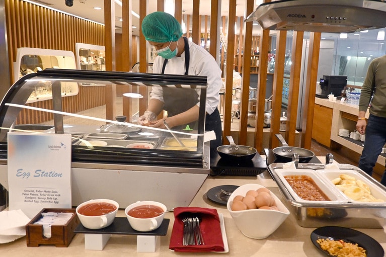 朝食には卵コーナーが登場します。