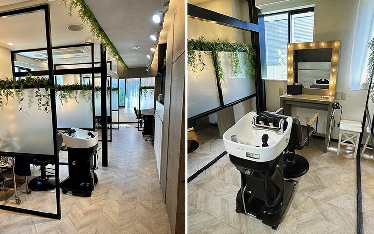 「Rr SALON AOYAMA」。全室個室仕様なので、リラックスして過ごせます。