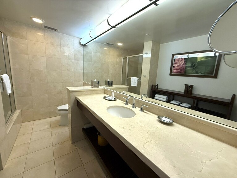 「オーシャン・ビュー」のバスルーム。