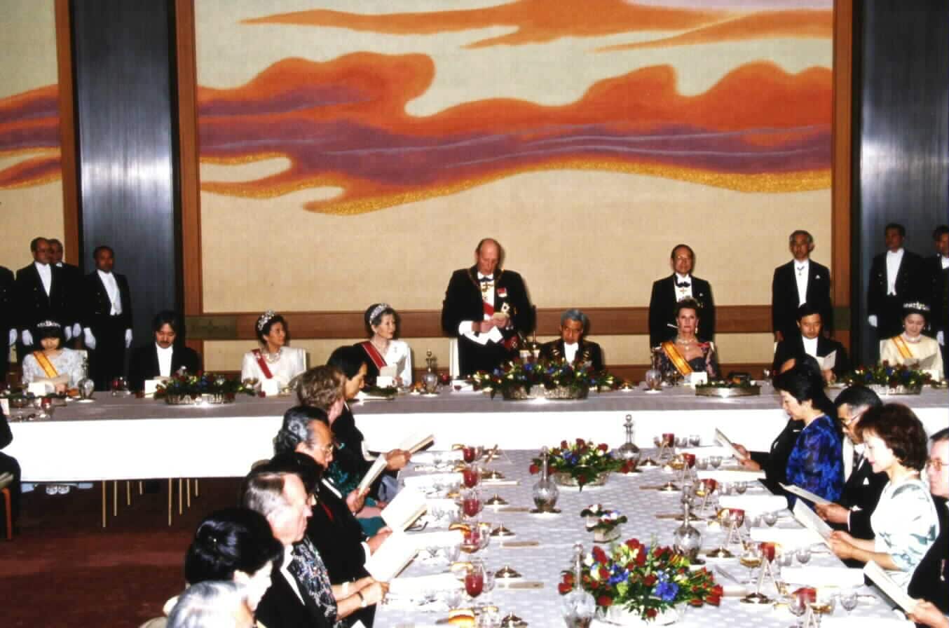 2001年3月、ノルウェー国王王妃両陛下のための宮中晩餐　宮内庁提供