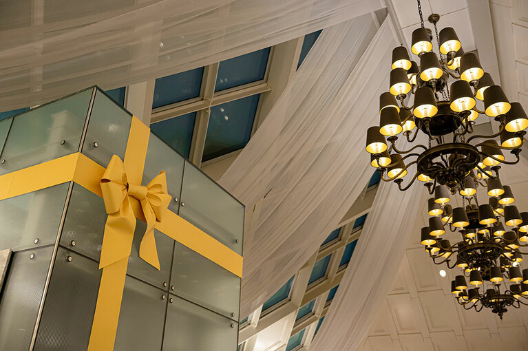 東京ステーションホテルのクリスマスツリー。