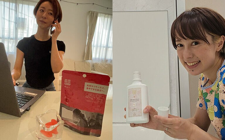 写真左：廣松叶子さん、写真右：河合萌花さん。