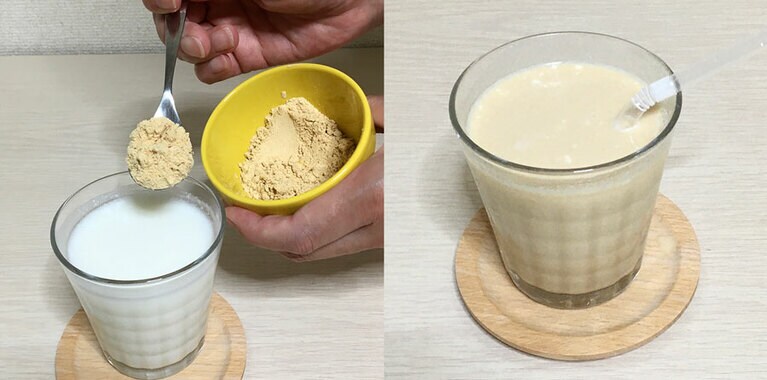 きなこの量が多いと、お腹的にも大満足。