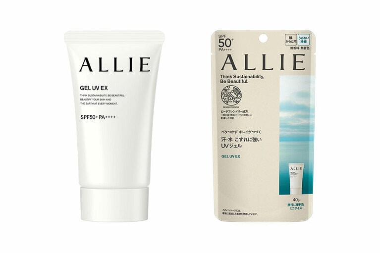 ポーチやミニバッグに入るので携帯もしやすい、便利なミニサイズ。アリィー　クロノビューティ　ジェルＵＶ　ＥＸ〈ミニ〉　SPF50+・PA++++ 40g 1,155円(編集部調べ)／カネボウ化粧品