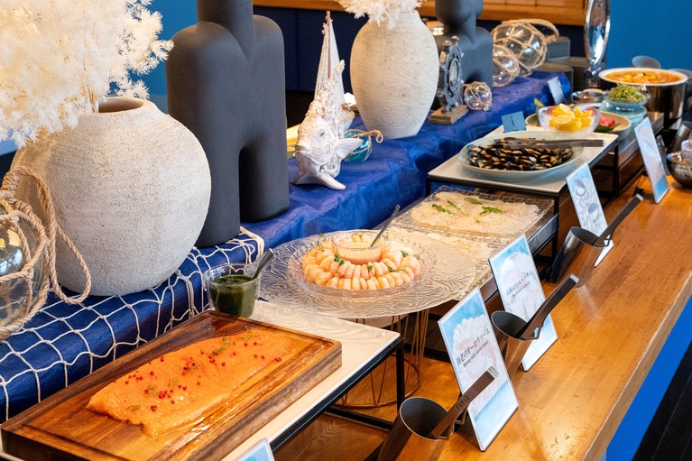 シーフードはさすがの充実度。