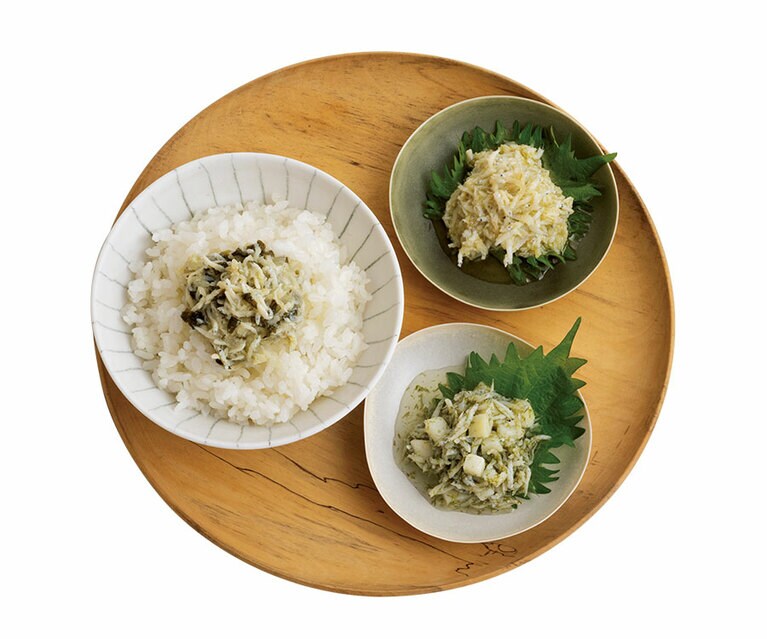 しらすのオイル漬け〈3個（プレーン、あおのり、大葉玉ねぎ各110g）〉3,900円／土佐しらす食堂 二万匹