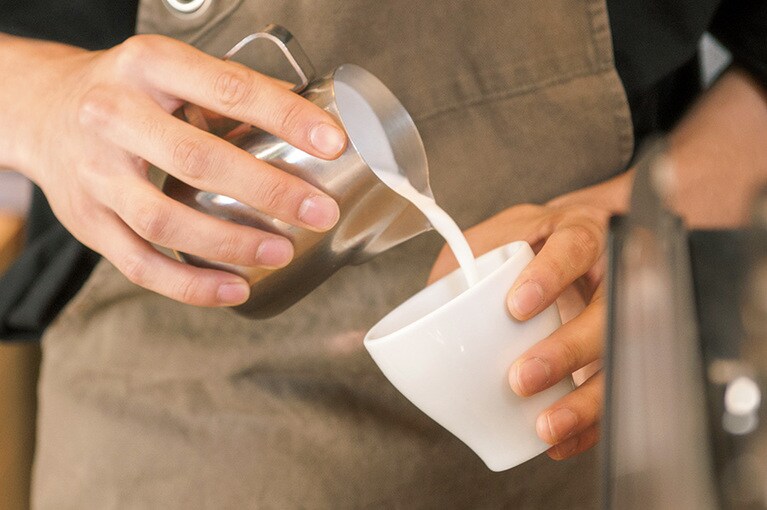 1：きめ細かいシルキーなフォームミルク