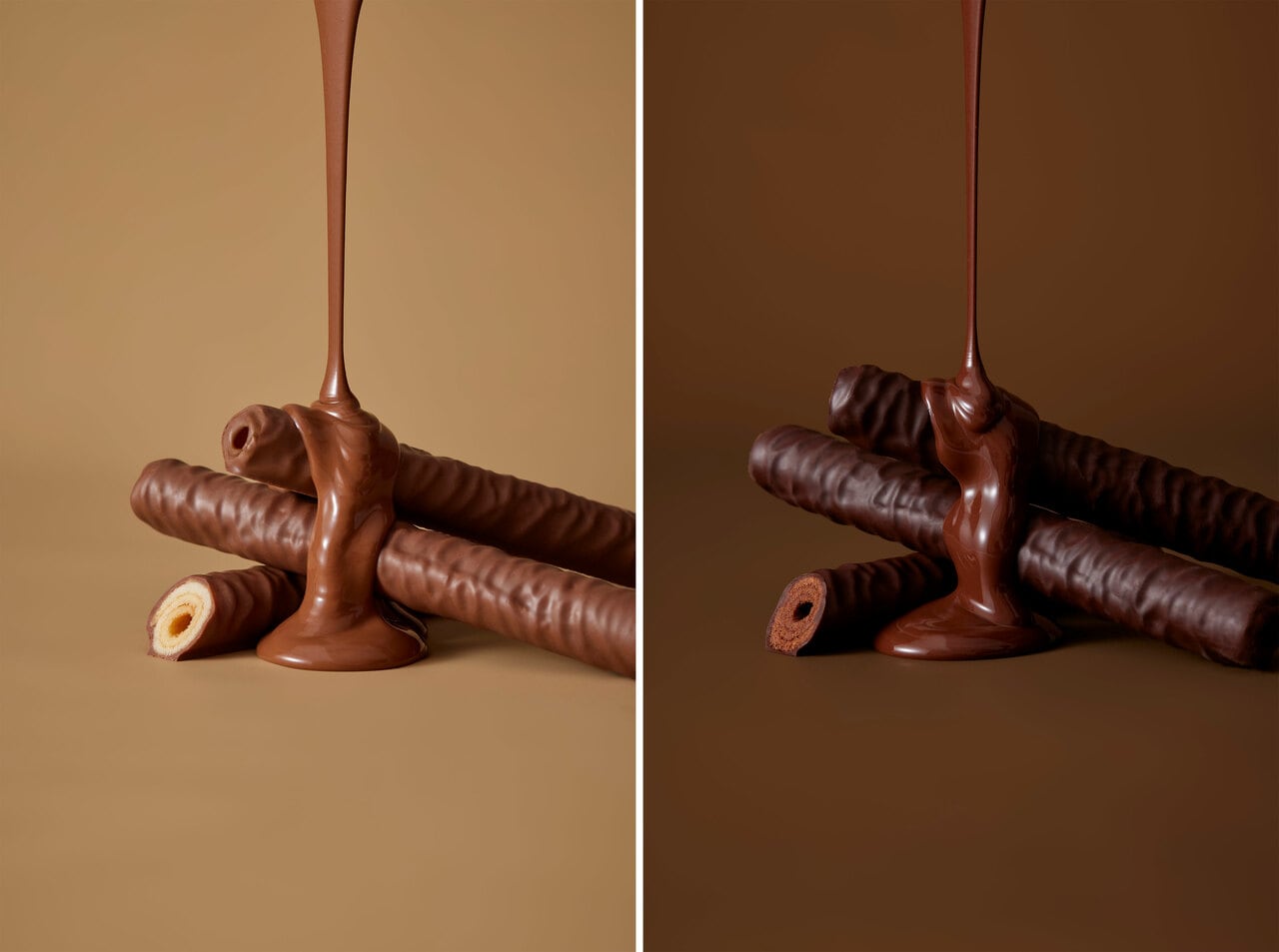 左：リッチミルク、右：リッチビター。