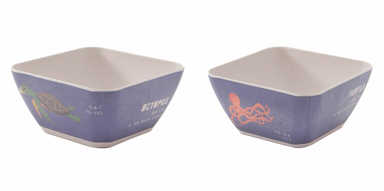バンブーファイバー ボウル Turtle Octopus 490円。