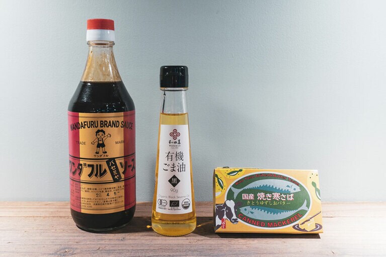 店内で購入できる「GOOD EAT CLUB」の取扱商品の一部。